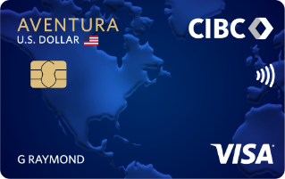 CIBC U.S. Dollar Aventura Gold Visa Card from CIBC - VISA credit card with $35.00 annual fee