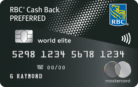 RBC Cash Back Preferred World Elite Mastercard from RBC - MASTERCARD credit card with $99.00 annual fee
