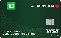 TD Aeroplan Visa Business Card from TD Bank - VISA credit card with $149.00 annual fee